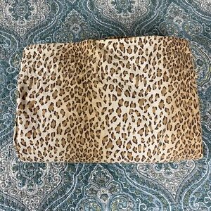Leopard Print - vintage 90s Dan River Beige Brown King Flat sheet